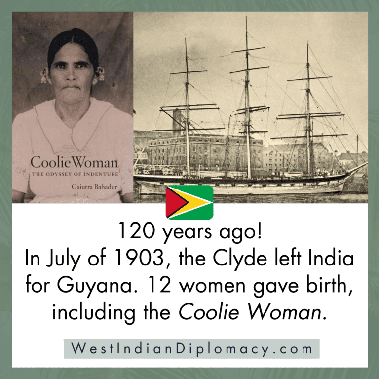 What ships brought Indians to Trinidad and Guyana?
